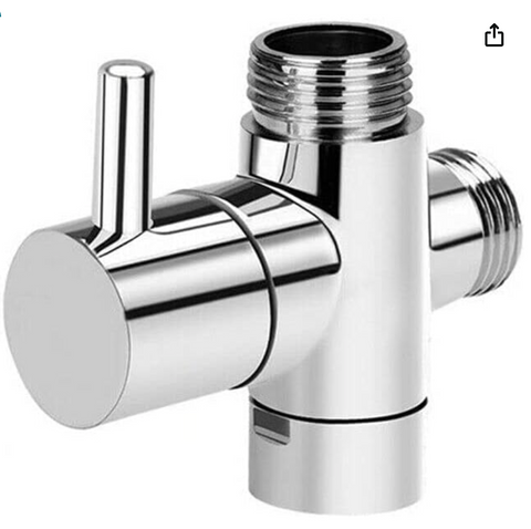 3 Way T-adapter Bath 1/2 Shower Head Arm Mount Valve Splitter Diverter Chrome. NR13