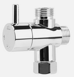 3 Way T-adapter Bath 1/2 Shower Head Arm Mount Valve Splitter Diverter Chrome. NR13