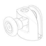 Set of 2 Single Top and Bottom Shower Door Rollers/Runners 23mm Wheel Diameter AQ1
