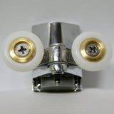 1 x Chrome Plated Bottom Double Shower Door Roller/Runner 21mm Wheel Diameter IS2