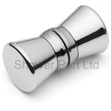 Shower Door Handle/Knob Chrome Plated Cone Shaped Elegant A16
