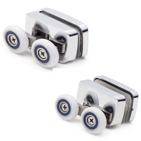 Set of 2 Shower Enclosure Door Top and Bottom Rollers/ Runners 23mm wheels dia F23