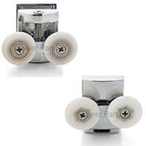 Set of 2 Double Shower Door Rollers/Runners/Wheels Top and Bottom 23mm or 25mm Wheel Diameter L054