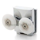 Set of 2 Double Shower Door Rollers/Runners/Wheels Top and Bottom 23mm or 25mm Wheel Diameter L054