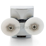 Set of 2 Double Shower Door Rollers/Runners/Wheels Top and Bottom 23mm or 25mm Wheel Diameter L054