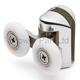 2 x Chromeplate Top Double Shower door Rollers/Runners/Wheels 23mm or 25mm Wheel Diameter L061