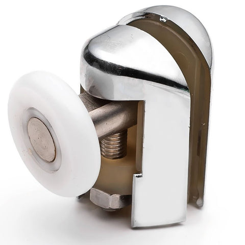 2 x Chromeplated Top Single Shower Rollers /Runners/Wheels 20mm, 23mm or 25mm Wheel Diameter L069