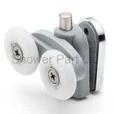 Set of 2 Double Shower Door Rollers/Runners/Wheels 23mm 25mm or 27mm Wheel Diameter L076