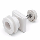 4 x Shower Door Rollers Joint Ball Grooved Sovereign Circled Slot Wheels/Runners 19mm L1