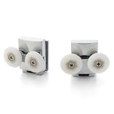 Set of 2 Double Shower Door Rollers/Runners/Wheels Top and Bottom 23mm or 25mm Wheel Diameter L054