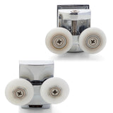 Set of 2 Double Shower Door Rollers/Runners/Wheels Top and Bottom 23mm or 25mm Wheel Diameter L054