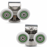 '--Set of 2 Double Shower Rollers /Runners / Wheels Replacement 23mm Wheel Diameter BE-MS08