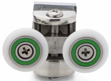 '--Set of 2 Double Shower Rollers /Runners / Wheels Replacement 23mm Wheel Diameter BE-MS08