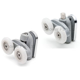 Set of 2 Double Shower Door Rollers/Runners/Wheels 23mm 25mm or 27mm Wheel Diameter L076