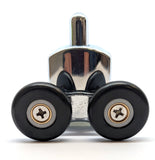 Set of 2 x K060 Chrome Plated Bottom Shower door Rollers/Runners/Wheels 25mm Wheel Diameter K060