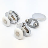 2 x Shower Door Rollers/Runners/Bearings 23mm or 25mm Wheel Diameter L077-1, L077-2 suitable for Aqualux showers