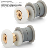 4 x D1 Shower Door Rollers/Runners/Wheels 19mm Wheel Diameter Replacement Parts