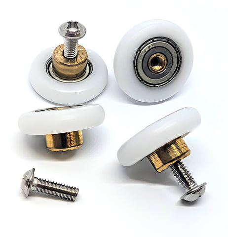 4 x Shower Door Rollers/Runners/Wheels 19mm, 23mm, 25mm or 27mm Wheel Diameter Replacement Parts A3