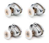 2 x Top or Bottom Zinc Alloy Shower Door Rollers/Runners/Bearings 25mm Wheel Diameter L077-2