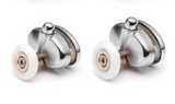 2 x Top or Bottom Zinc Alloy Shower Door Rollers/Runners/Bearings 25mm Wheel Diameter L077-2