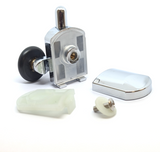 Set of 2 x K060 Chrome Plated Bottom Shower door Rollers/Runners/Wheels 25mm Wheel Diameter K060