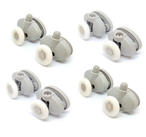 Set of 8 Single Shower Door Rollers /Runners /Wheels 23mm or 25mm Wheel Diameter L051