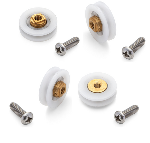 4 x Shower Door Rollers/Runners/Wheels 19mm Wheel Diameter L041