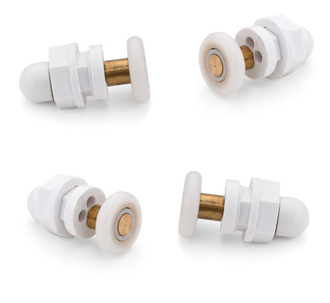 4 x Shower Door Rollers/Runners/Wheels 19mm, 23mm, 25mm or 27mm Wheel Diameter L088
