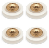 4 x Replacement Shower Door Rollers/Runners/Wheels V Grooved 19mm Dia LUX6