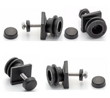 4 x Shower Door Rollers Joint Ball Grooved Sovereign Circled Slot Wheels/Runners 19mm WHITE or BLACK L1