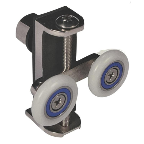 Universal Replacement Twin Wheel Shower Door Roller Runner UNI1 with 20mm, 23mm and 25mm diameter wheels.