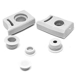 Set of 2 x Shower/Bathroom Door Plastic Rubber Stops Top and Bottom / Right & Left L021