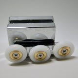 1 x Chrome Right Hand Infold Shower Door Roller Wheel Diameter 23mm IS6