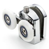 2 x Spring Loaded Double Bottom Shower Door Rollers/Runners/ Guides/Wheels diameter 25mm A5