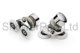 DISCOUNTED 2 x Twin Top Shower Door Rollers/Runners 23mm or 25mm Wheel Diameter A7