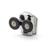 Set of 4 Chromeplate Top and Bottom Double Shower door Rollers/Runners/Wheels 23mm or 25mm Wheel Diameter APQ5