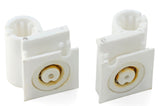 Manhattan Bifold Door Wheel Blocks Set of 2 Shower Rollers/Runner Grooved 20mm Wheel Diameter 1 Left and 1 Right Hand B2