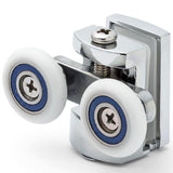 '--2 x Twin Shower Door Rollers/Runners/Wheels 23mm or 26mm Wheel Diameter Top and Bottom BE-M12