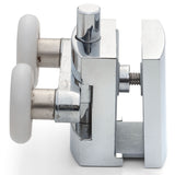1 x Double Bottom Chrome/Silver Shower Door Rollers/Runners 22mm Wheel Diameter (4.5mm, 6mm or 7.5mm Glass) CR4