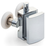 1 x Double Bottom Chrome/Silver Shower Door Rollers/Runners 22mm Wheel Diameter (4.5mm, 6mm or 7.5mm Glass) CR4