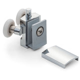1 x Double Bottom Chrome/Silver Shower Door Rollers/Runners 22mm Wheel Diameter (4.5mm, 6mm or 7.5mm Glass) CR4