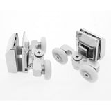 2 x Twin Top Zinc Alloy Shower Door Rollers/Runners/Wheels 20mm, 23mm or 25mm Wheel Diameter L020