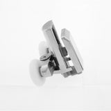 2 x Double Bottom Zinc Alloy Shower Door Rollers/Runners 20mm, 23mm or 25mm Wheel Diameter (6mm or 8mm Glass) L067