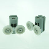 2 x Double Top Shower Door Rollers/Runners/Wheels 23mm or 25mm Wheel Diameter Replacements L073P