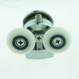 2 x Spring Loaded Double Bottom Shower Door Rollers/Runners/ Guides/Wheels diameter 25mm A5