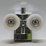 1 x Double Bottom Chrome/Silver Shower Door Rollers/Runners 22mm Wheel Diameter (4.5mm, 6mm or 7.5mm Glass) CR4