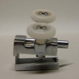 1 x Double Bottom Chrome/Silver Shower Door Rollers/Runners 22mm Wheel Diameter (4.5mm, 6mm or 7.5mm Glass) CR4