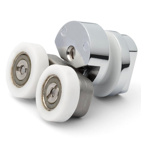 1 x Double Top Zinc Alloy Shower Door Rollers/Runners 21mm Wheel Diameter Merlyn E4