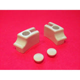 Set of 2 x Shower/Bathroom Door Plastic Glass Feet Foot Left and Right L026