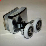 1 x Twin Bottom Zinc Alloy Shower Door Roller/Runners 23mm wheel diameter LUX2
